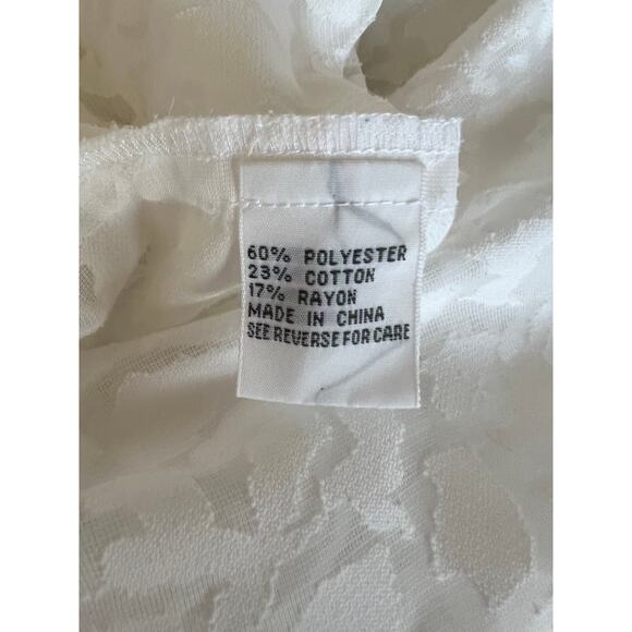 TALBOTS PETITE BUTTON DOWN SHEER CHETAH EMBOSSED PRINT BLOUSE - Picture 7 of 8